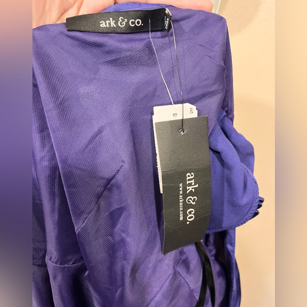 Ark & Co. Purple Ruffle Romper - Picture 7 of 7
